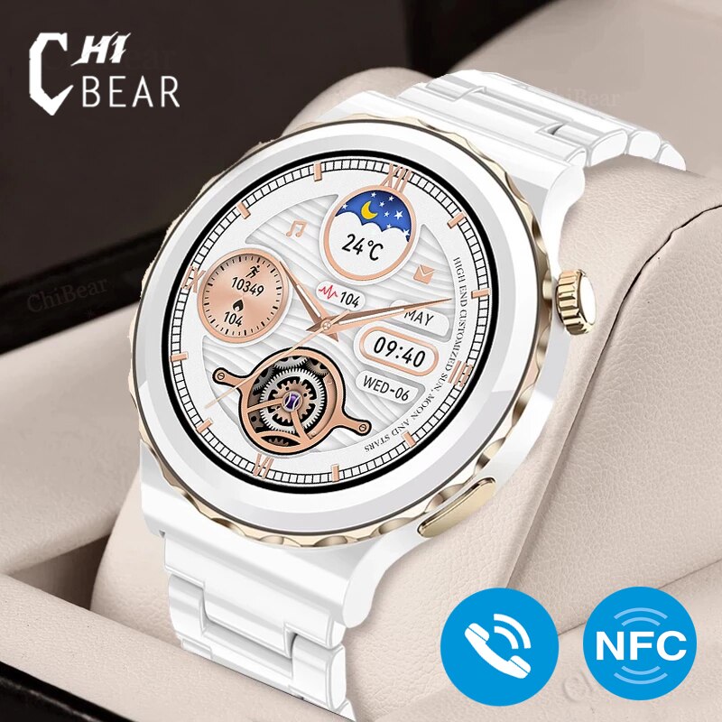 ChiBear-NFC  Ʈġ, AMOLED 360x360 HD ȭ, ɹڼ ,  ȭ, IP68 ,  Ʈġ